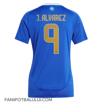 Argentina Julian Alvarez #9 Echipament de Fotbal Replică Copa America 2024 Femei Deplasare